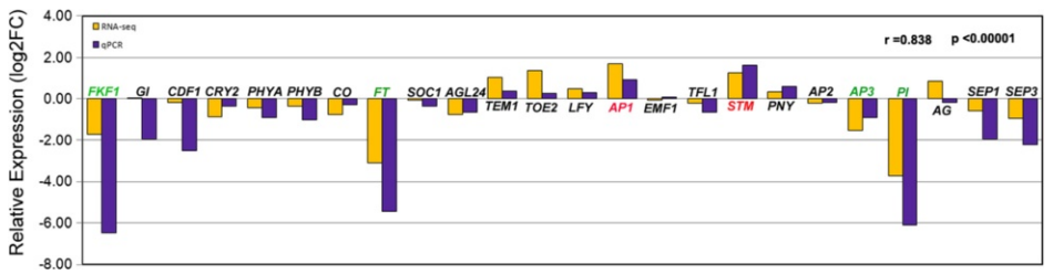 RNA-seq 與qPCR驗證圖